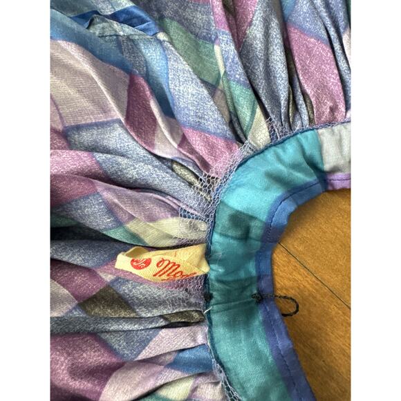 Vtg 50's circle plaid skirt Modern Jr by Gale & Gale TABIT metal zipper XXS - Picture 10 of 14